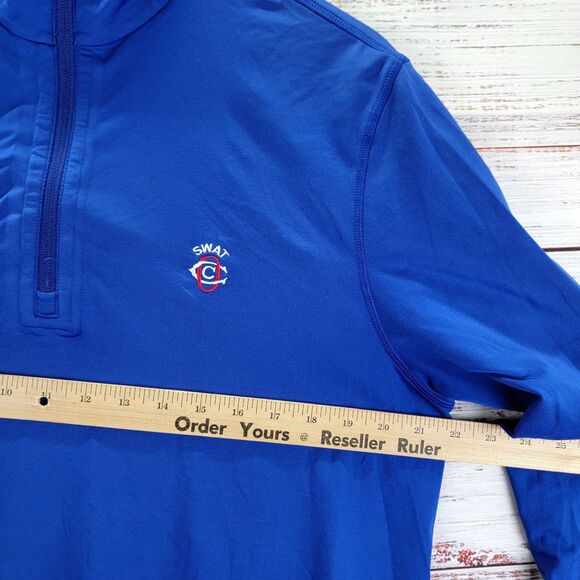 Ralph Lauren RLX Pullover Mens L LOGO Blue Quarter Zip Golf Performance Stretch - Picture 4 of 10